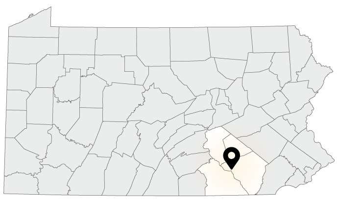 location map of central PA